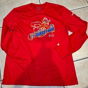 Walt Disney World 1/2 Marathon Donald Duck Red Champion Long Sleeve T Shirt
